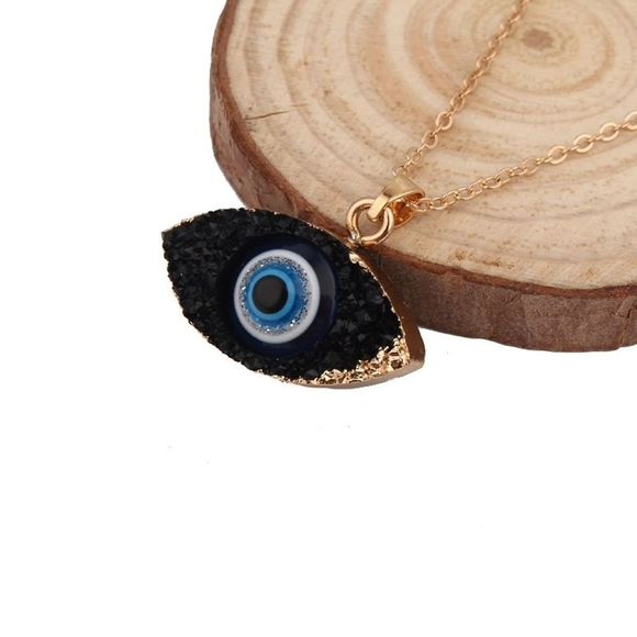 Evil Eye Pendant Necklace Natural Stone - Picture 2 of 3